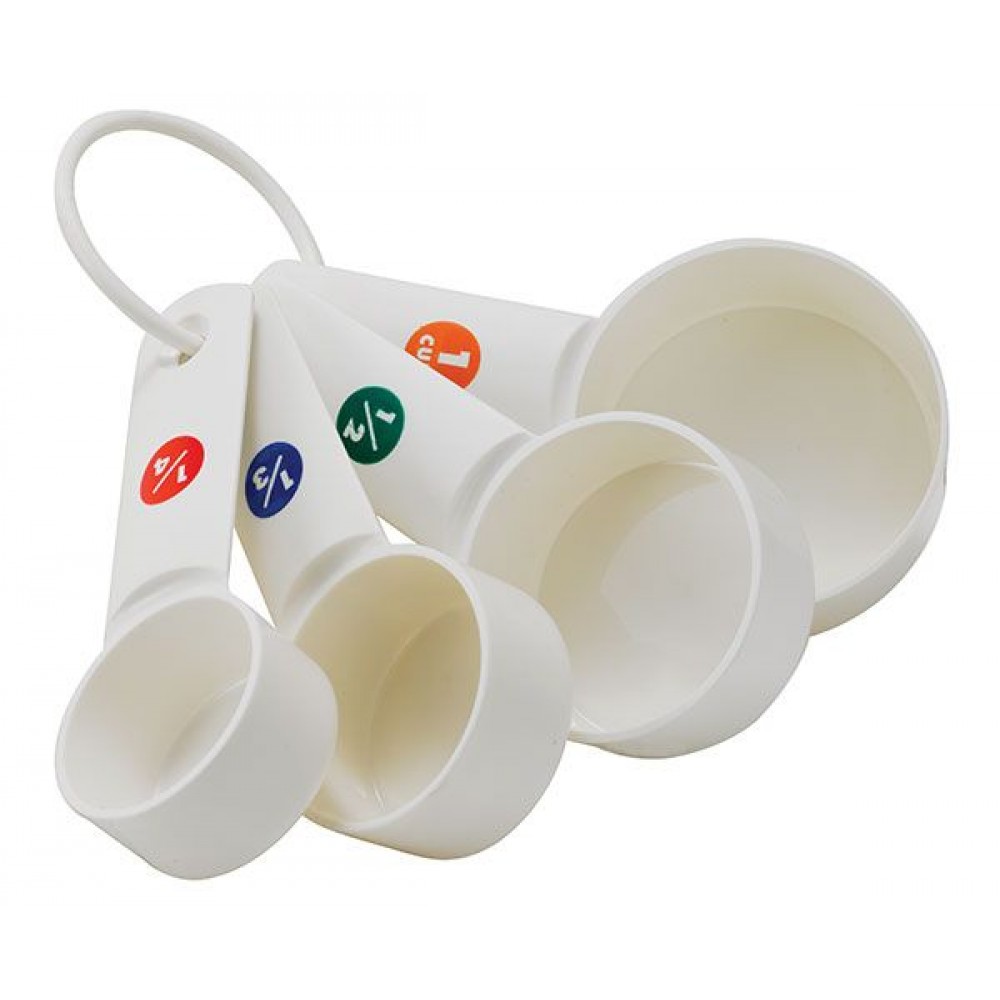 4-Pc Plastic Measuring Cup Set (1/4 Cup, 1/3 Cup, 1/2 Cup, 1 Cup) in  Measuring Cups & Spoons. from Simplex Trading
