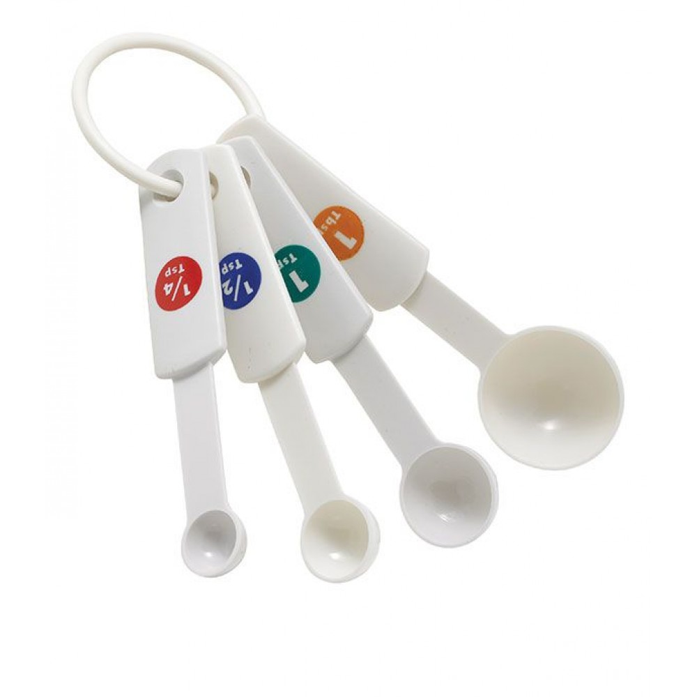 4-Pc Plastic Measuring Spoon Set ( 1/4 Tsp, 1/2 Tsp, 1 Tsp, 1 Tbsp
