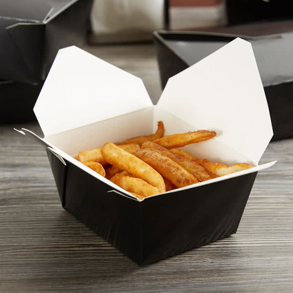 5 x 4.5 x 2.5 Black Fold To Go Box (10 PK) in To Go Boxes & Trays from  Simplex Trading