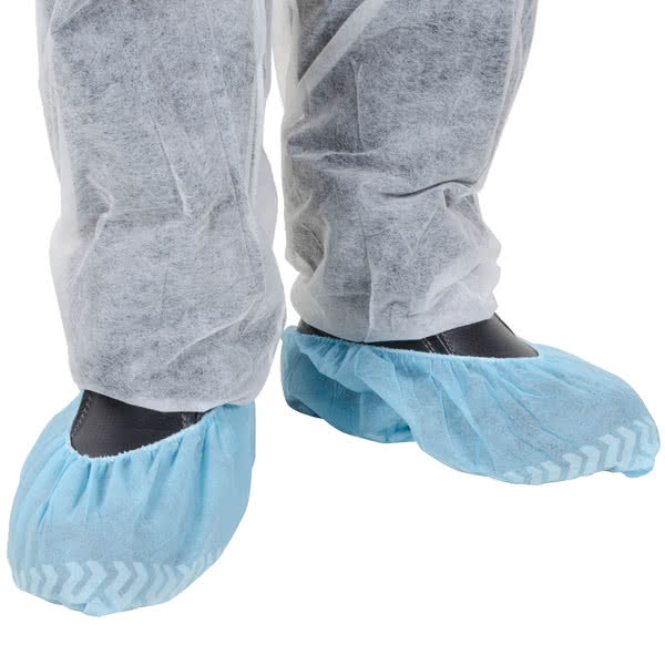 Blue Poly Non-Skid Shoe Cover - Large in Head, Face & Footwear from ...