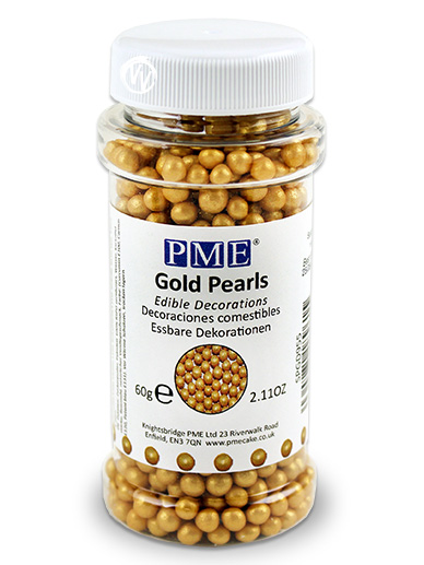 PME 4mm Gold Sugar Pearls in Sprinkles from Simplex Trading