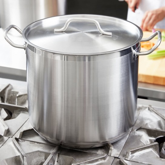 16 Qt. Stainless Steel Stock Pot With Cover in Stainless Steel from ...