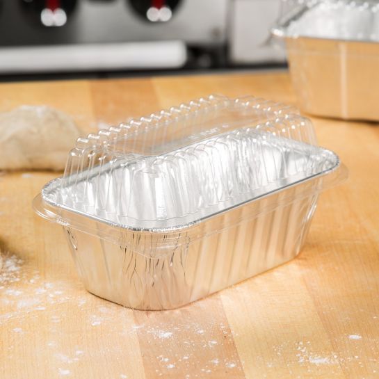 Mini Loaf Pan With Lid (2-pk) in Disposable Foil Pans from Simplex