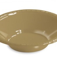 12oz Plastic Bowl Glittering Gold