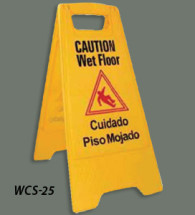 CAUTION WET FLOOR SIGN