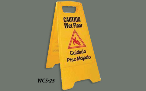 CAUTION WET FLOOR SIGN