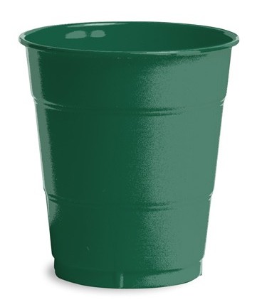 Hunter Green 12oz Plastic Cup