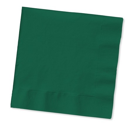 Hunter Green Beverage Napkin