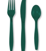 Hunter Green Cutlery Kit