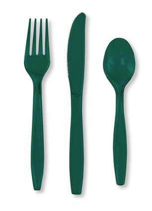 Hunter Green Cutlery Kit